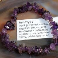 Náramek ametyst minerál křišťál