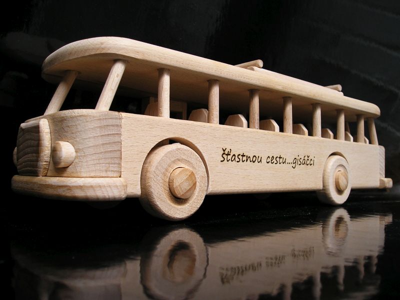 Holzspielzeug – Bus RTO Gute Fahrt Geschenk für Fahrer Vater Chef Direktor