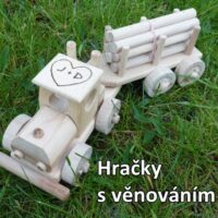 Holzspielzeug Waldlastwagen