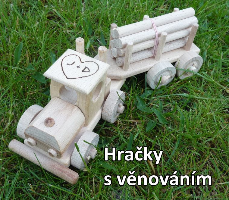 Holzspielzeug Waldlastwagen