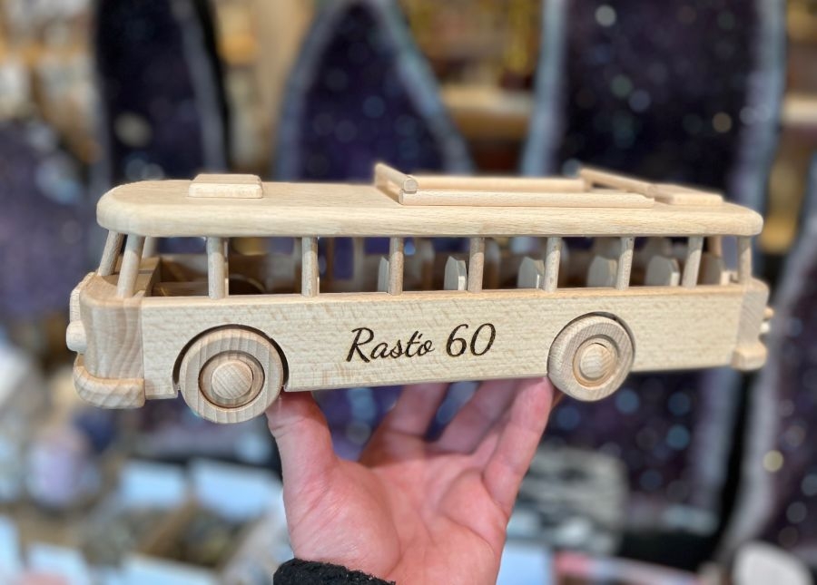 Holzbus RTO Modell Geschenk für Busfans
