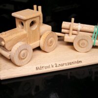 Holz-Waldtraktor Geschenk für Männer Förster Traktorfahrer Ruhestand