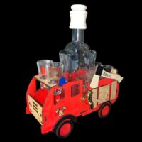 Feuerwehrfahrzeug zum Geburtstag mit Flasche