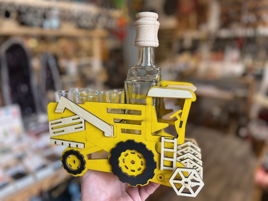 Flasche für Alkohol, Mähdresch