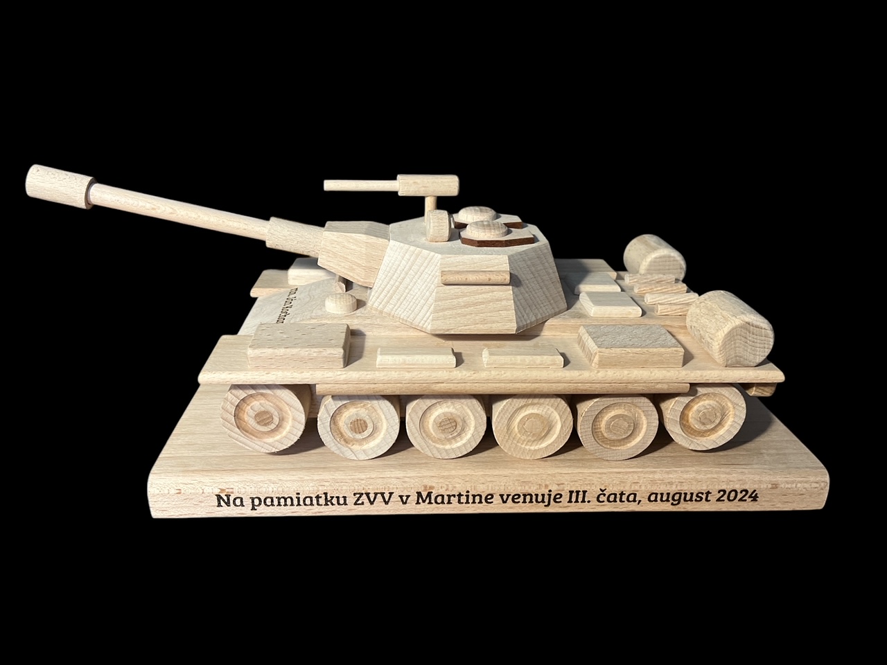 Holzmodell militärischer Panzer T72 Geschenk für Soldaten und Fahrer