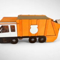Müllwagen für Müllmann Flasche Geschenk Geburtstag