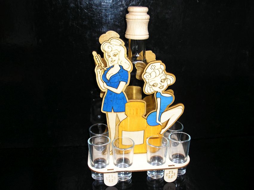 Lustige Geschenke für medizinisches Personal, Ärzte, Ärztinnen Flasche Gläser