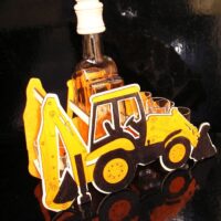 Bagger Flasche zum Geburtstag Traktor Bagger