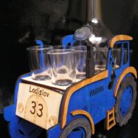 Blauer Traktor Geschenk für Traktorfahrer, Vater zum Ruhestand