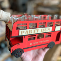 Geschenkflasche Bus für Busfahrer zum 50. Geburtstag
