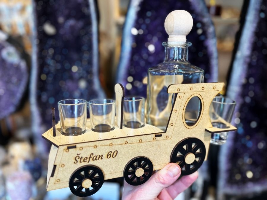 Geschenkflasche – Eisenbahn zum 60.