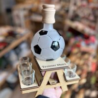 Geschenk für Fußballtrainer Flasche Ball Geburtstag