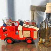 Geschenkset mit Motiv eines Feuerwehrautos für Feuerwehrleute