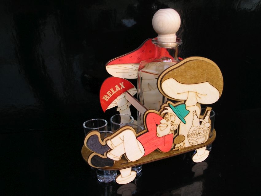 Geschenk für Pilzsammler Flaschen Geburtstag