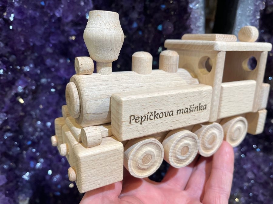 Holzgeschenke Lokomotive für Eisenbahnfans