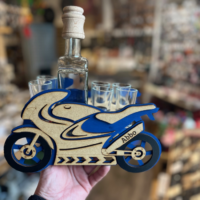 Sportmotorrad mit Flasche Geschenk zum Geburtstag