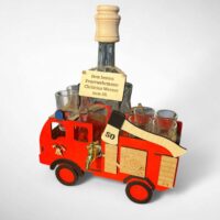 Feuerwehrwagen mit Gläsern – Geschenk zum 50. Geburtstag