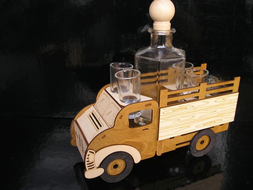 Geschenk für Baufahrzeuge Lkw-Fahrer Flasche zum Ruhestand