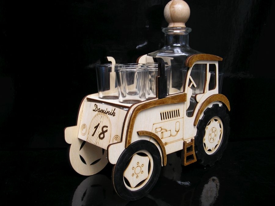 Flasche für Traktorfahrer zum Geburtstag