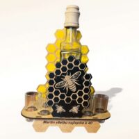 Geschenkset für Imker, Themenflasche mit Schnapsgläsern
