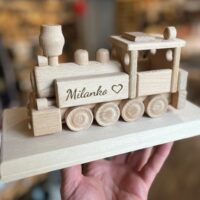 Holzlokomotive als Geschenk für Lokführer Eisenbahner Bahn