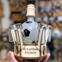 Dekorative Glasflasche Fußball Geschenk