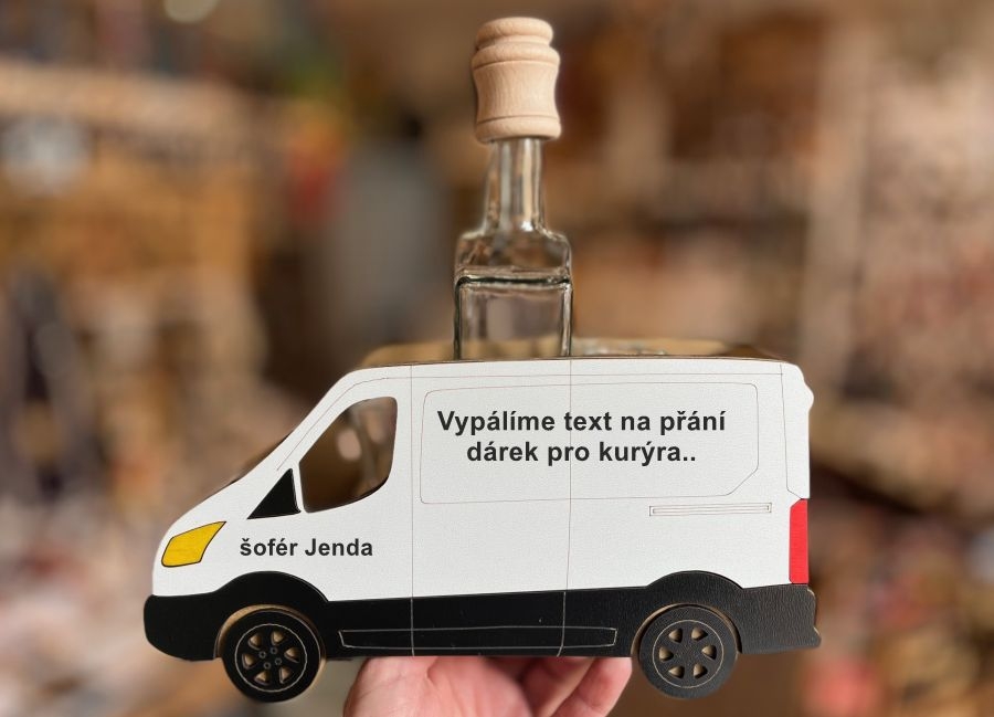 Originelles Geschenk für Kurierfahrer Lieferwagen Flasche