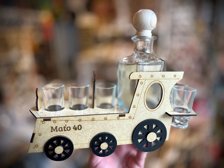 Geschenkflasche – Eisenbahn zum 40. Geburtstag