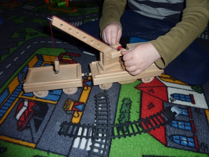 Kinderspielzeug Holzdraisine