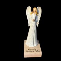 Engel Figur mit Schale als personalisierte Skulptur