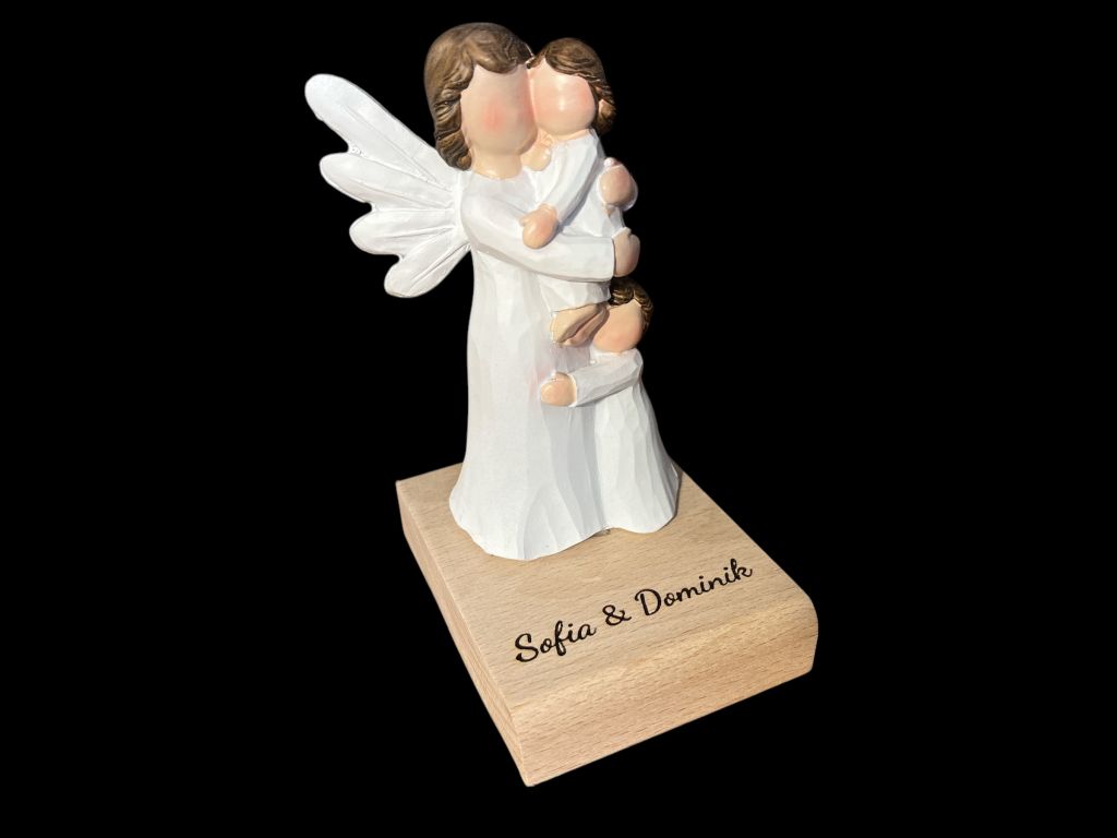 Engel Figur Mutter und Kind als personalisierte Erinnerung