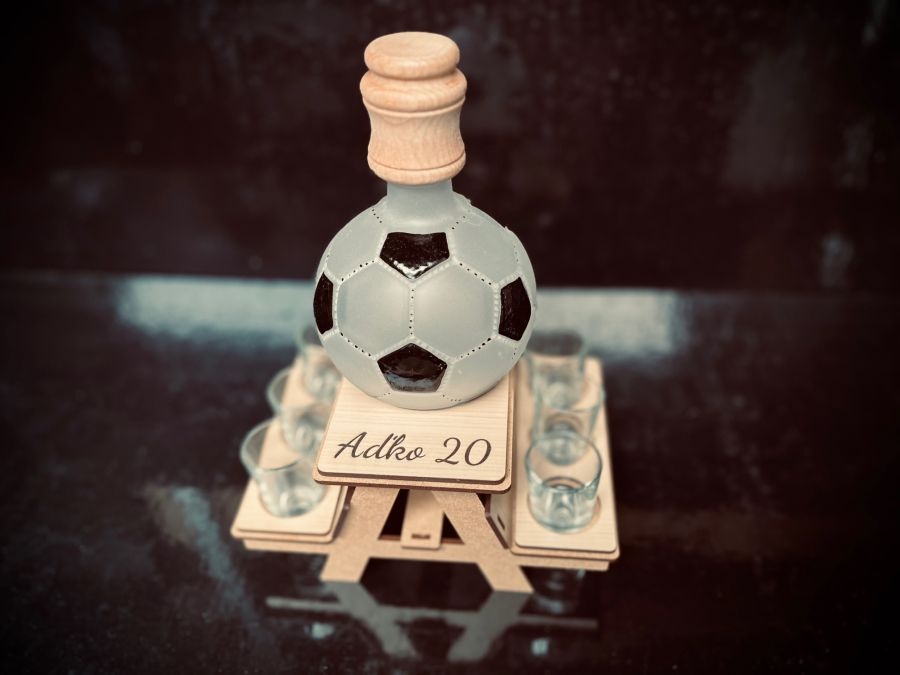 Fußball Geschenk zum 20. Geburtstag Flasche