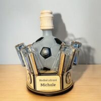 Fußballer Geschenk – Flasche Fußball mit Gläsern