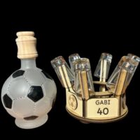 Fußballgeschenke, Flasche Fußball Glas