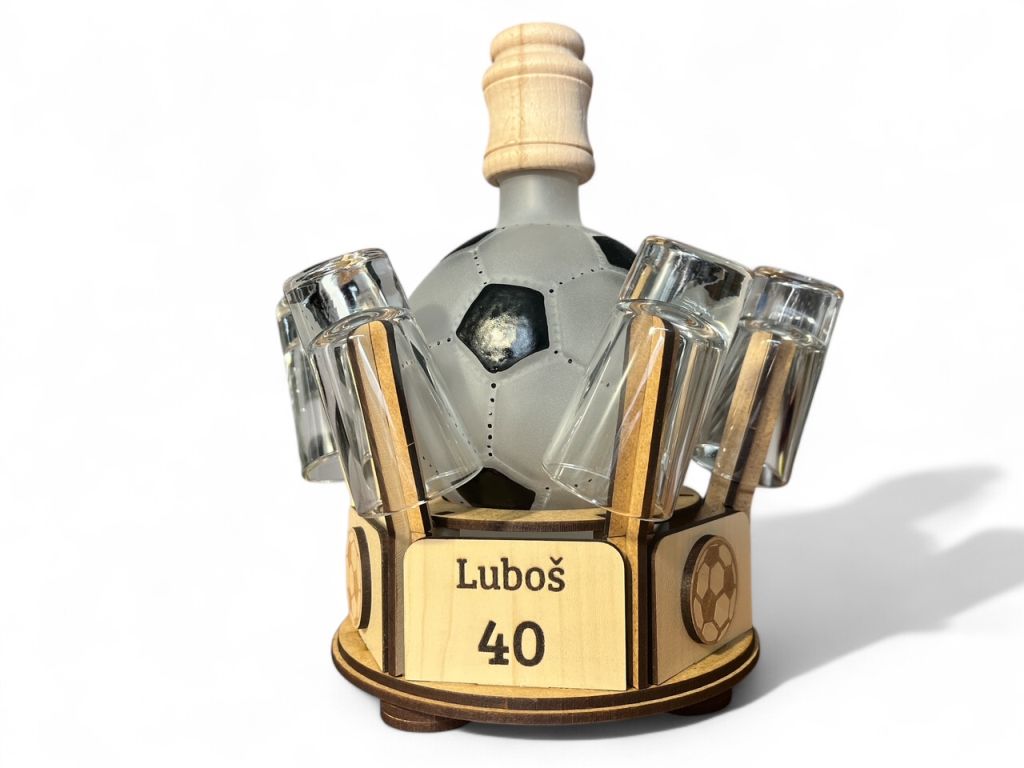 Witziges Fußballgeschenk zum 40. Flasche