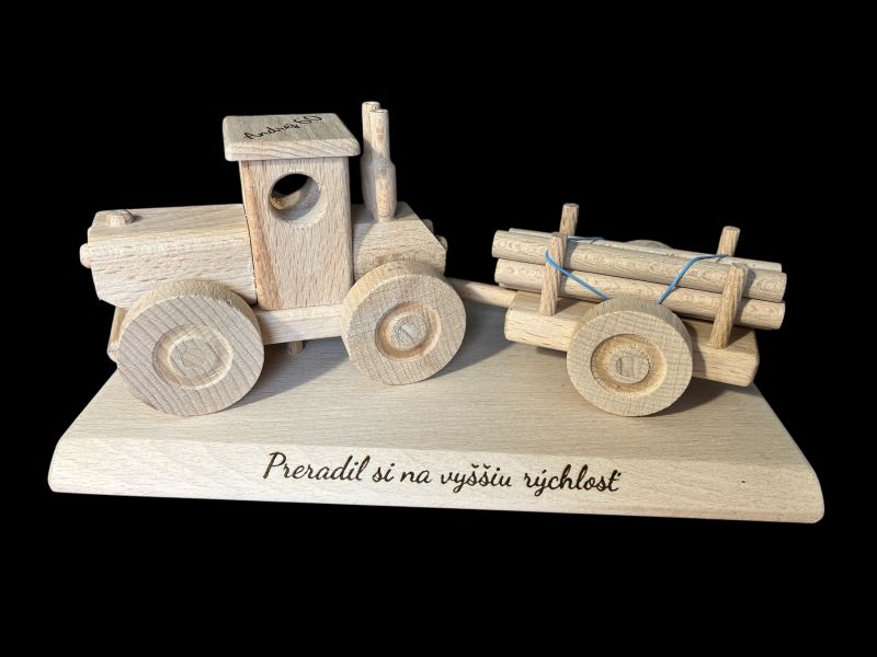 Modell Traktorfahrer mit Gravur als Geschenk