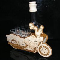 Bikergeschenk Chopper Flasche