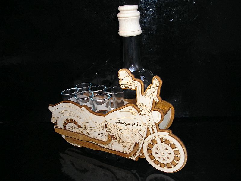 Bikergeschenk Chopper Flasche
