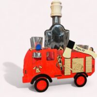 Geschenk Glasflasche für Alkohol Feuerwehrmann, Feuerwehrmann