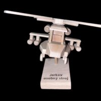 Holzgeschenke und Spielzeug militärischer Helikopter für Piloten