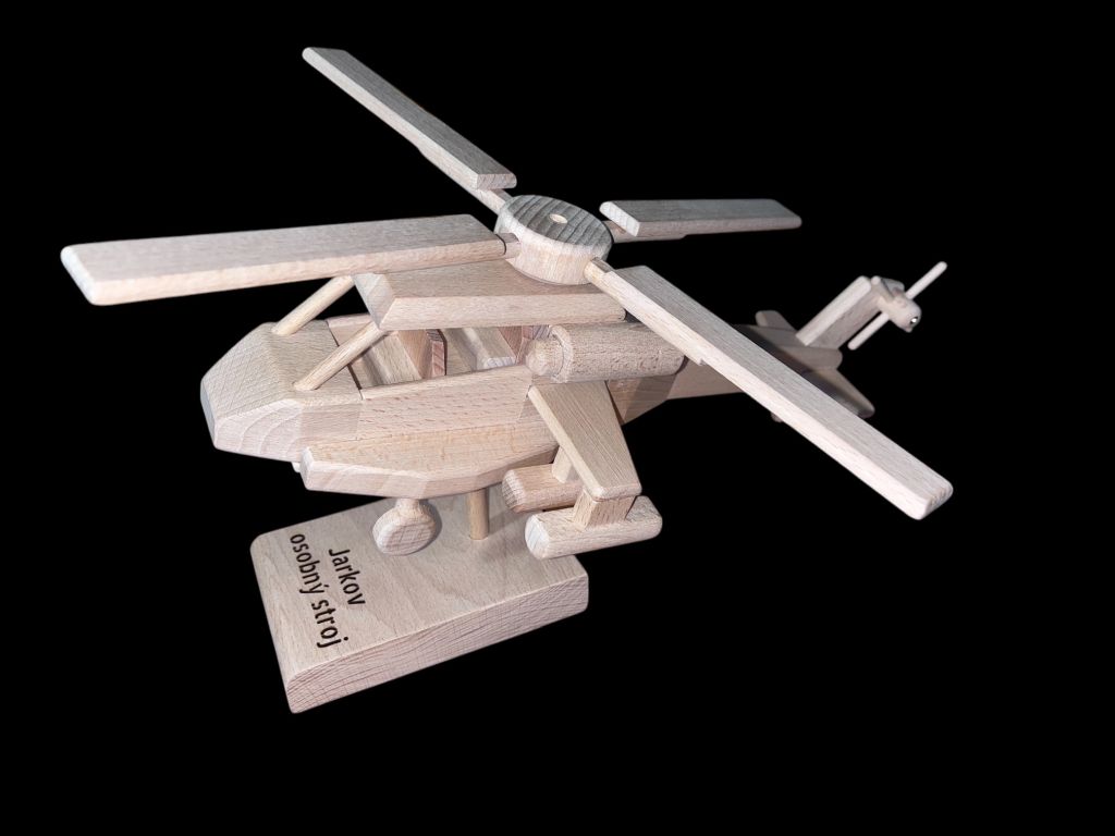Militärhubschrauber Holzgeschenk