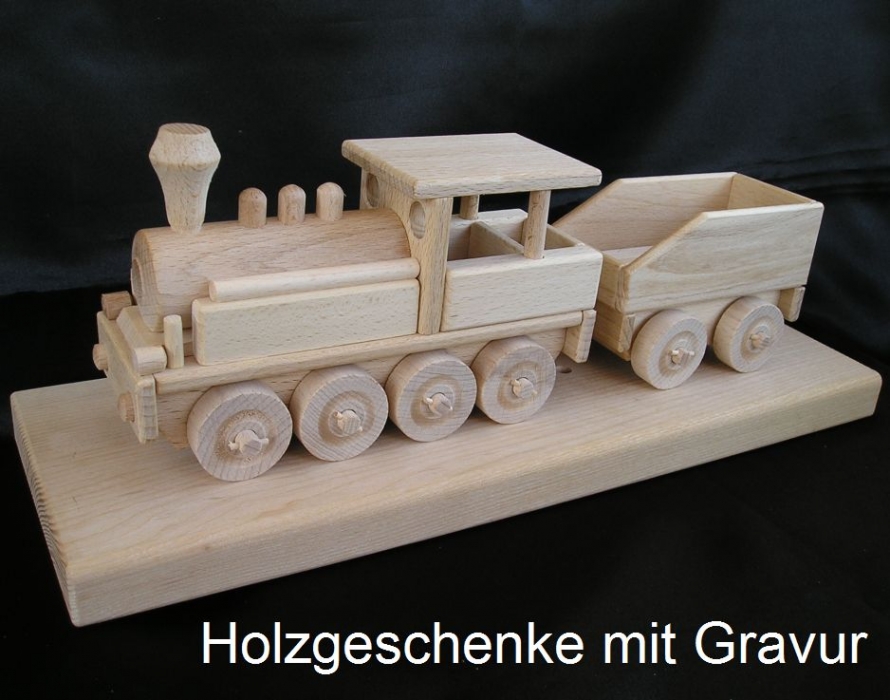 Holz Lokomotive personalisiert Geschenk