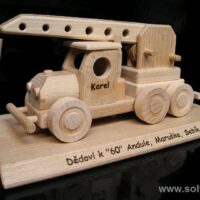 Autokran auf Sockel Geschenk für Kranführer