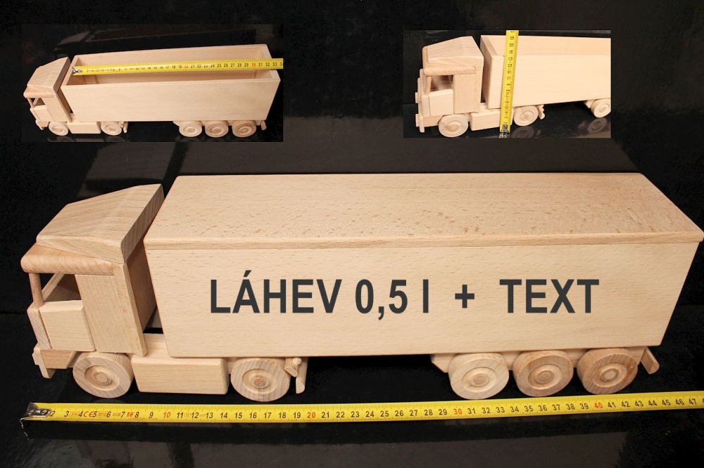 LKW mit Flasche für Fahrer zum Geburtstag