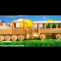 Kinderzug Spielzeug mit Geschenk Box und Gravur Name