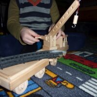 Draisine mit Kran Spielzeug