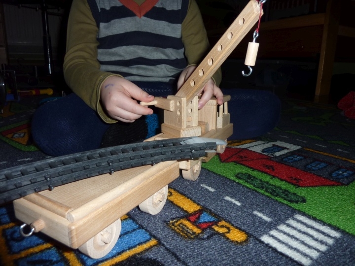 Draisine mit Kran Spielzeug