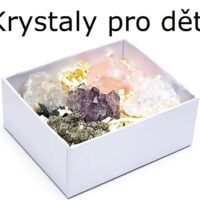 Geschenkbox mit 5 Kristallen für Kinder