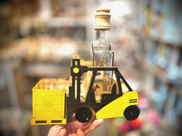 Geschenk mit Gabelstapler-Motiv für Logistiker und Lagerfahrer