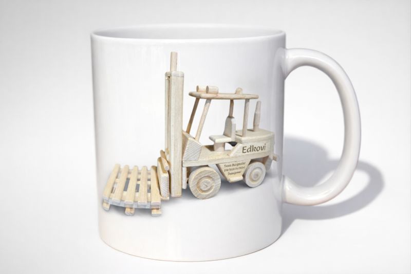 Tasse mit Gabelstapler – Geschenk für Lagerarbeiter